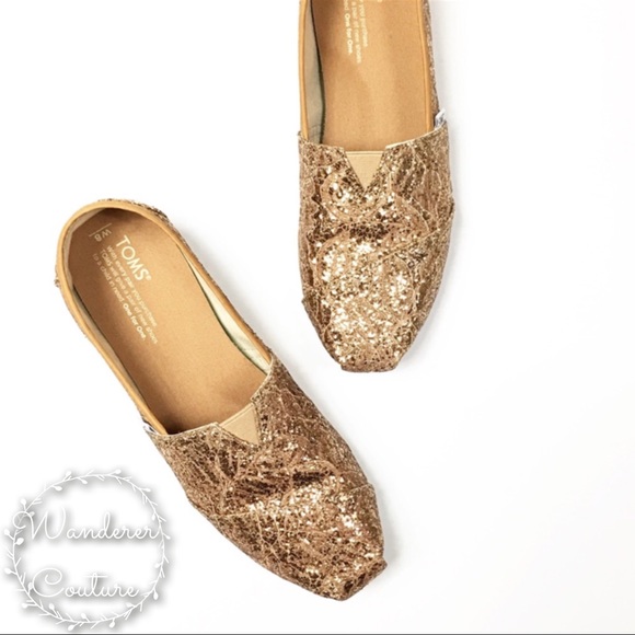 Toms Shoes - ⬇️$40 Toms Classic Rose Gold Lace Glitz Shoes